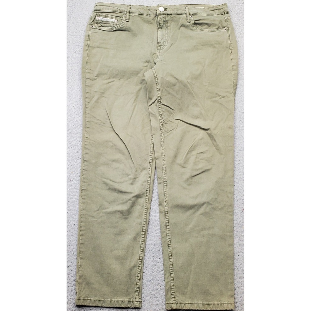 Calvin Klein Ankle Skinny Jeans Women 32 Green Denim Medium Wash Comfort Stretch